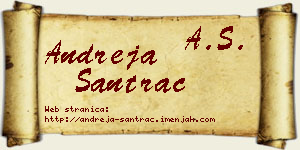 Andreja Santrač vizit kartica